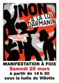 Manifestation le 25 MARS A FOIX contre la loi DARMANIN